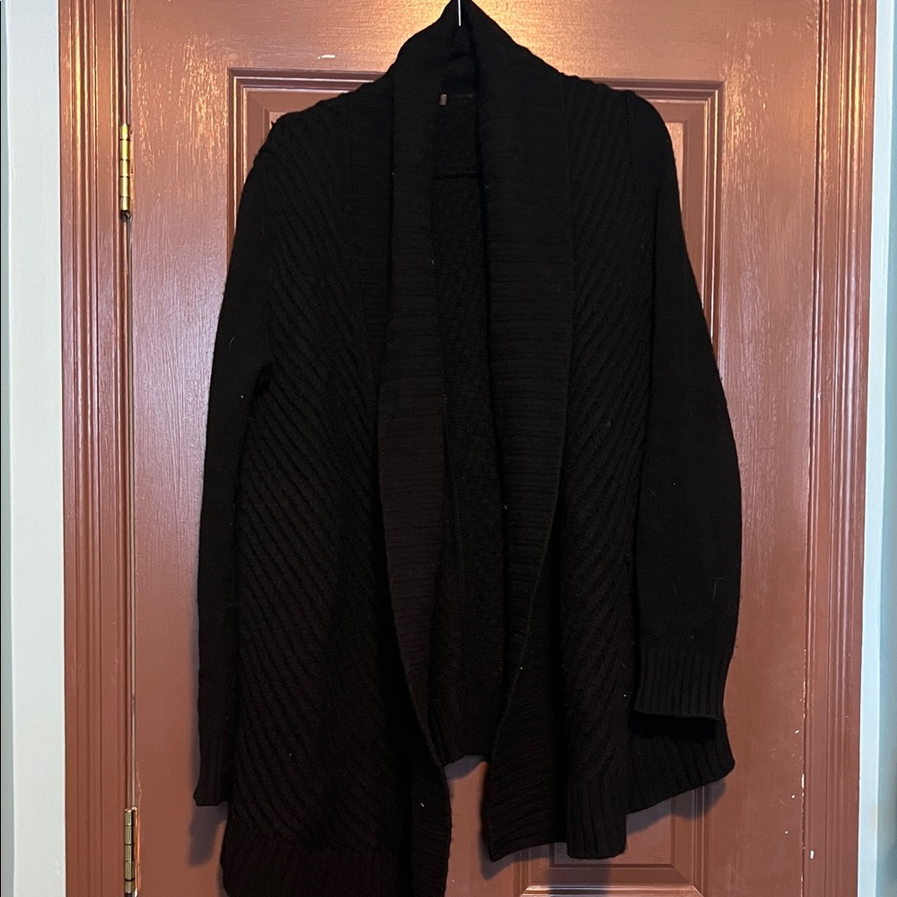 Vince Wool Yak Black Knit Cardigan L